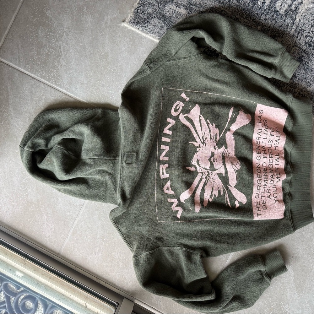 BOYS LIE Green Up In Smoke Racer Hoodie